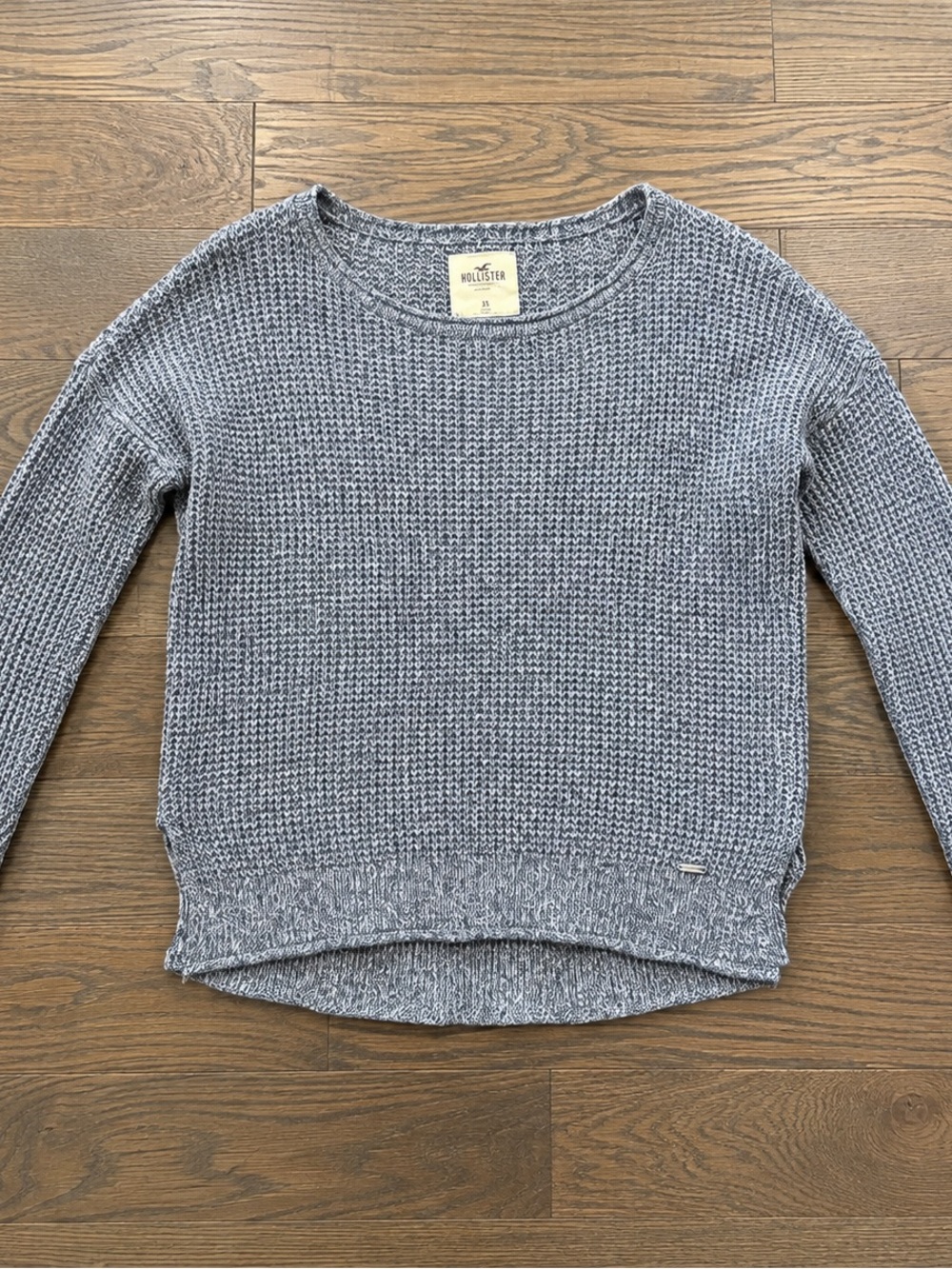 Hollister Open Knit Sweater Women’s XS Gray Long Sleeve